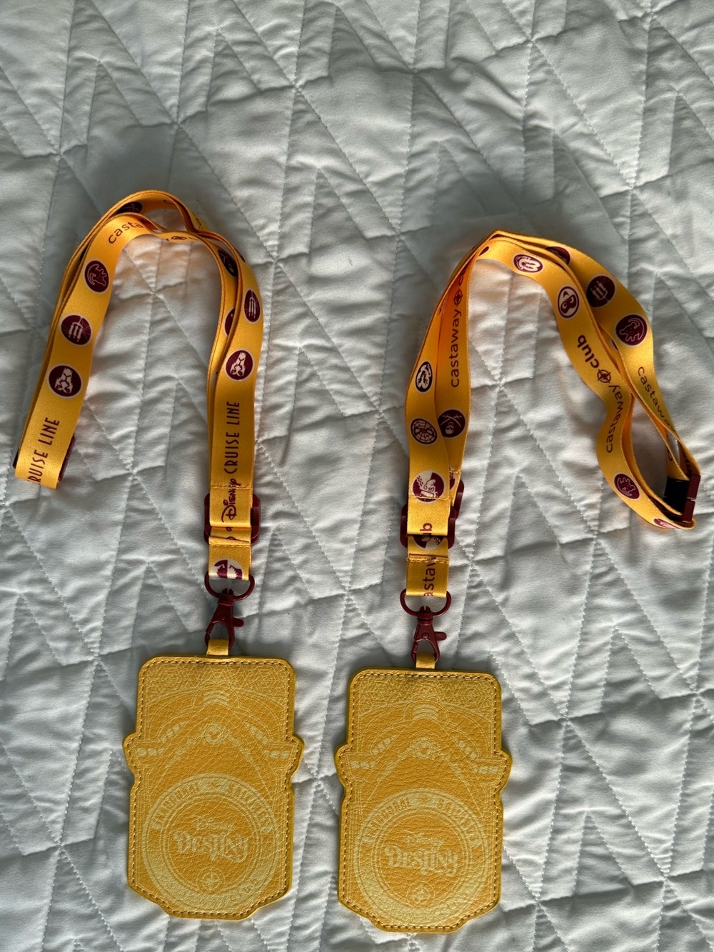 Disney Cruise Line Disney Destiny Inaugural Sailings Gold Lanyard Card Holders